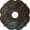 Ekena Millwork Rotherham Ceiling Medallion (Canopies up to 3 1/2"), 18"OD x 3 1/2"ID x 1 1/2"P, Bronze Blue Patina CM17ROBBS - alternate 1
